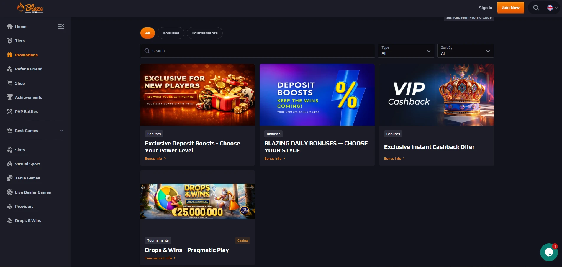 blazespins promo